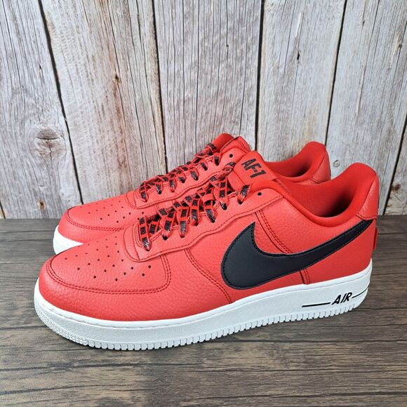 Nike Other - Nike Air Force 1 NBA University Red Black Statement Game Men's Sz 10.5